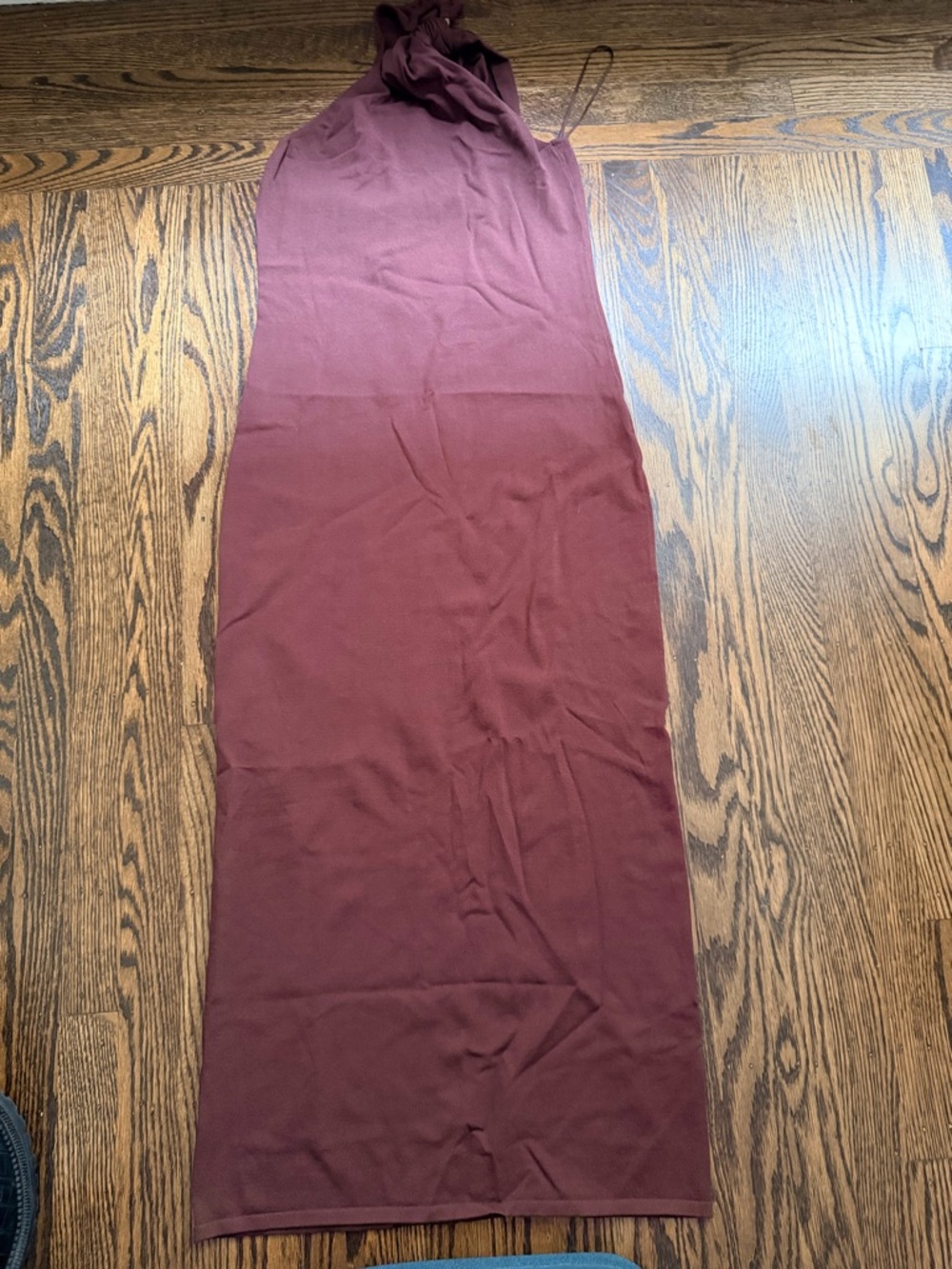 Zara Burgundy Maxi dress asymmetrical medium